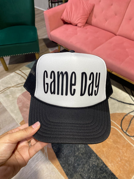 Black Game Day Trucker Hat