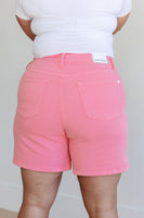 SHIP ONLY- Jenna High Rise Control Top Cuffed Shorts in Pink