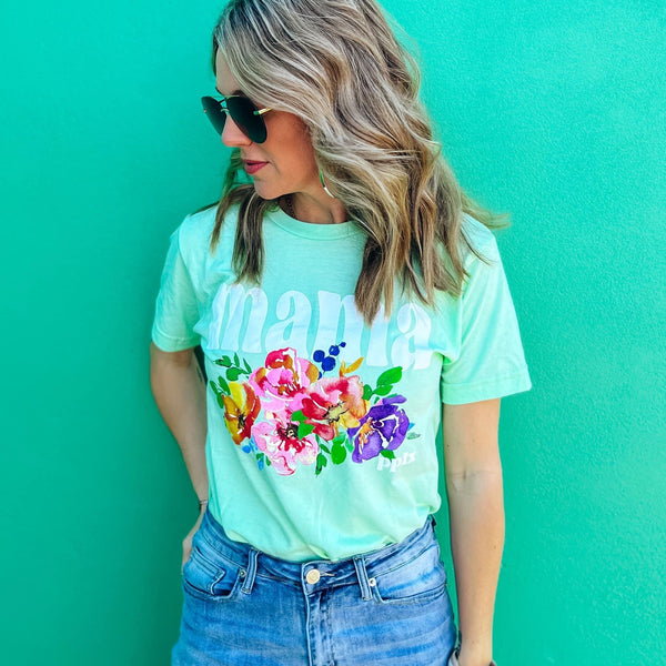 Mama Floral Graphic T-Shirt